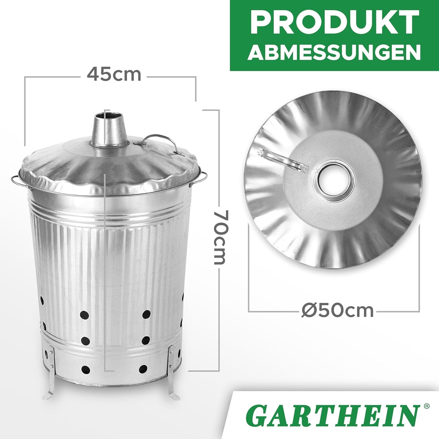 Feuertonne für Gartenabfall, Feuertonne