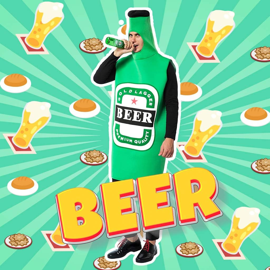 Bierflaschen-Kostüm für Erwachsene, Bierflaschenkostüm Einheitsgröße