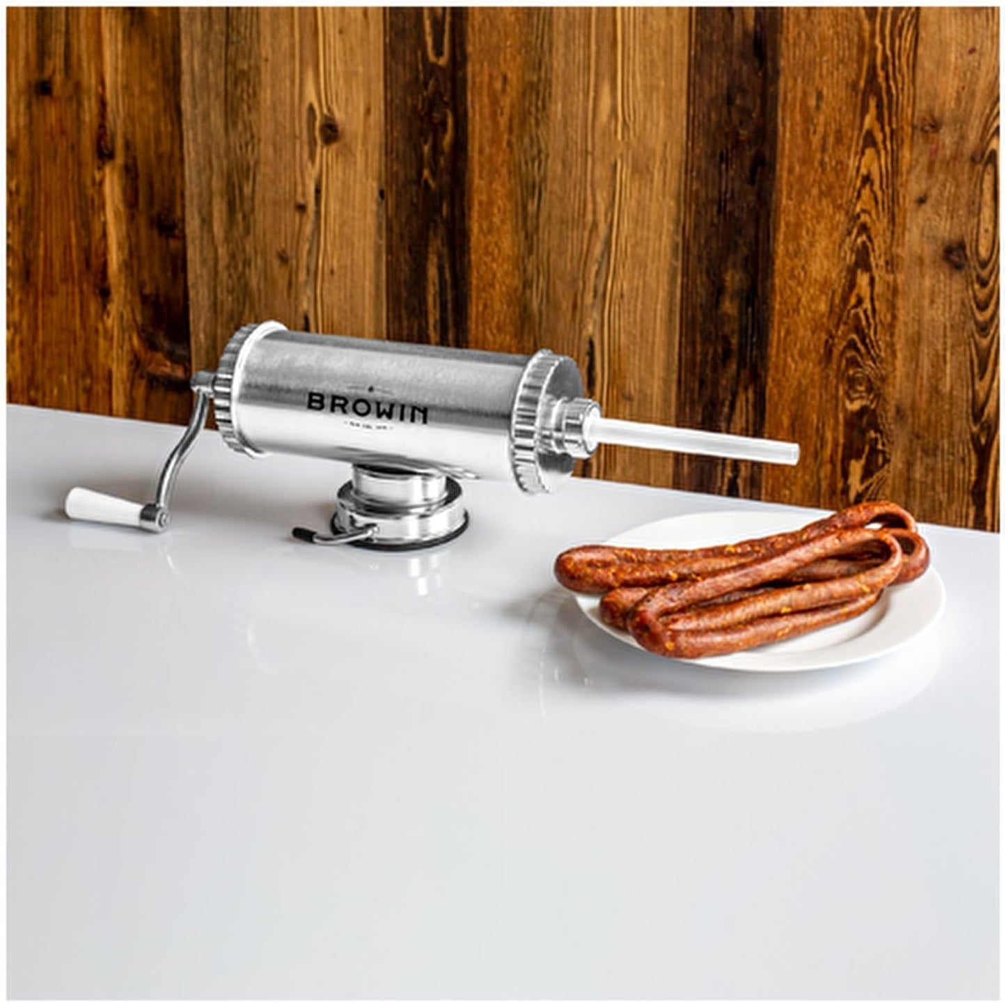 Manuelle Edelstahl-Wurstfüllmaschine 1,5 kg, Horizontaler 1,5 kg Horizontaler Wurstfüller 1,5 Kg