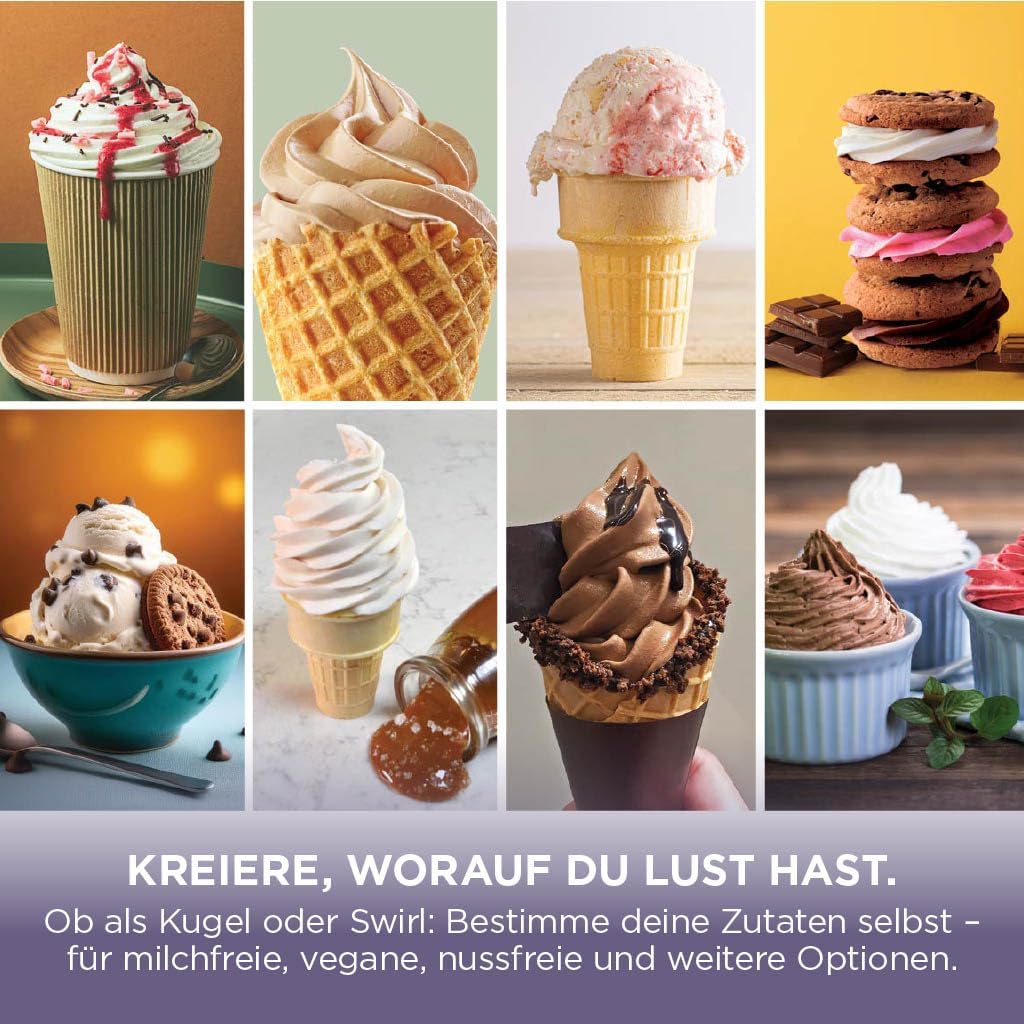 Creami Scoop & Swirl NC701EUSTGD Eismaschine mit 13 Funktionen, Stone Gold