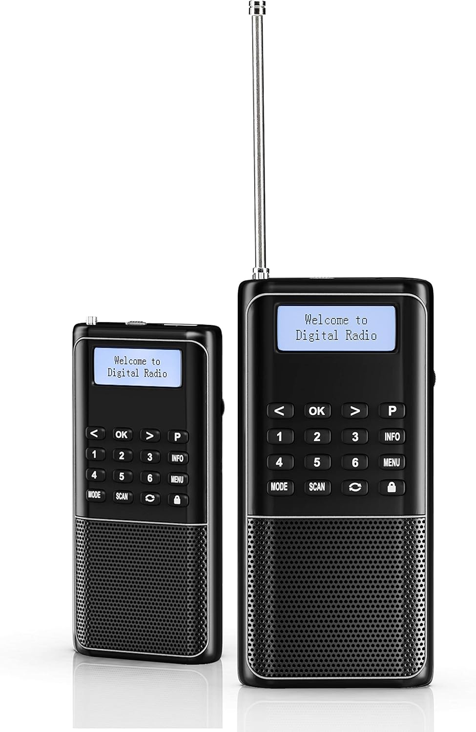 Tragbares DAB-Radio RD23, Schwarz