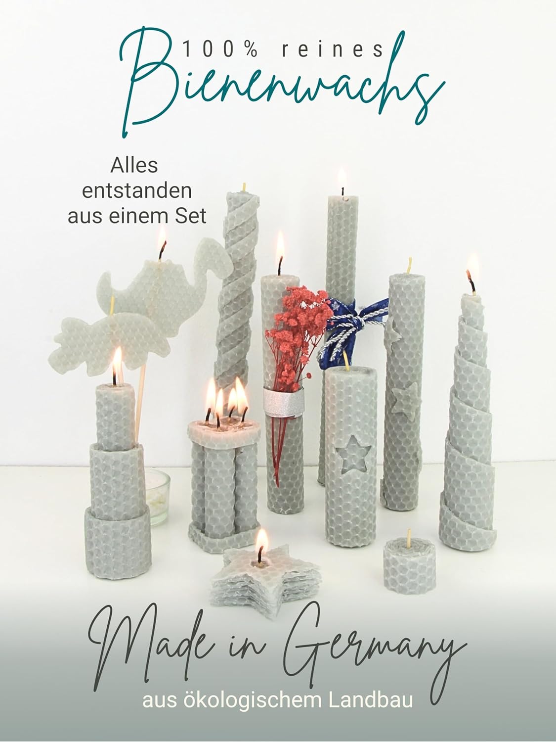 DIY Bienenwachs-Kerzen-Bastelset, Salbei