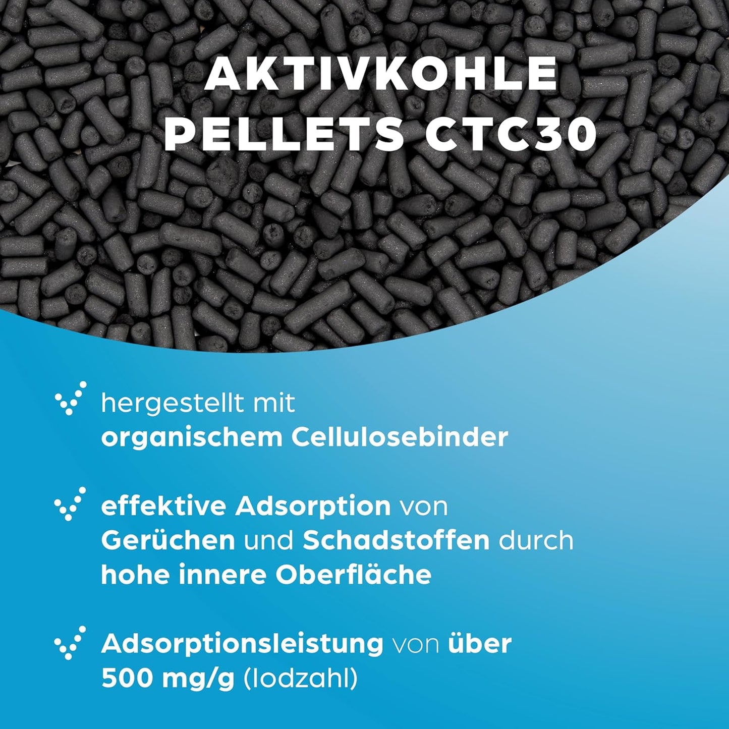 Aktivkohle Pellets für Luftreinigung, Ctc30 20 Liter