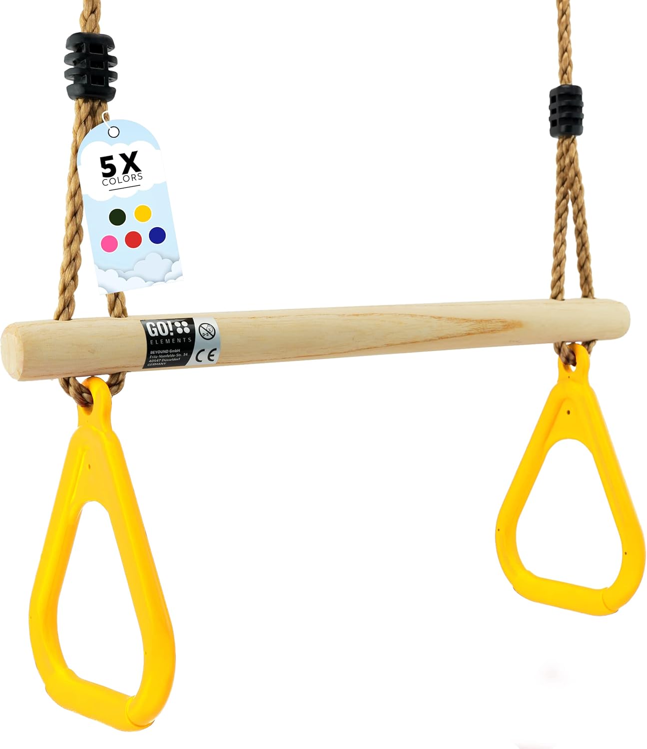 Trapezschaukel mit Griffen, Gelb