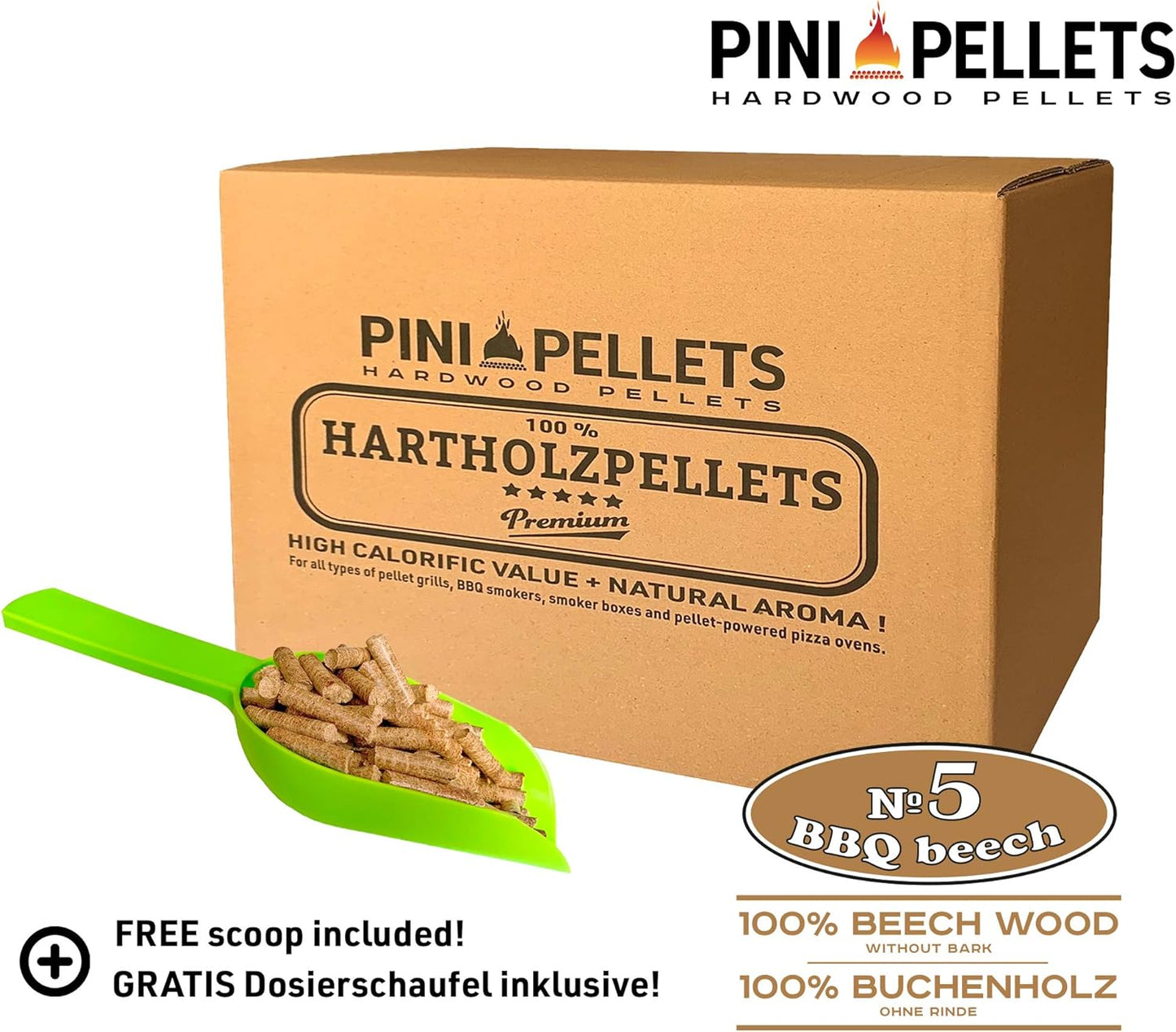 Hartholz Grill- und Räucherpelletts (15 kg)