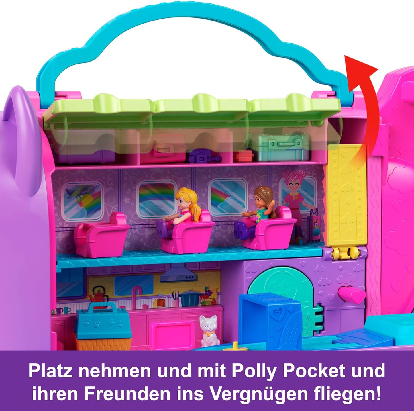 Kitty Airways Spielset, Cabrio-flugzeug für Kätzchen