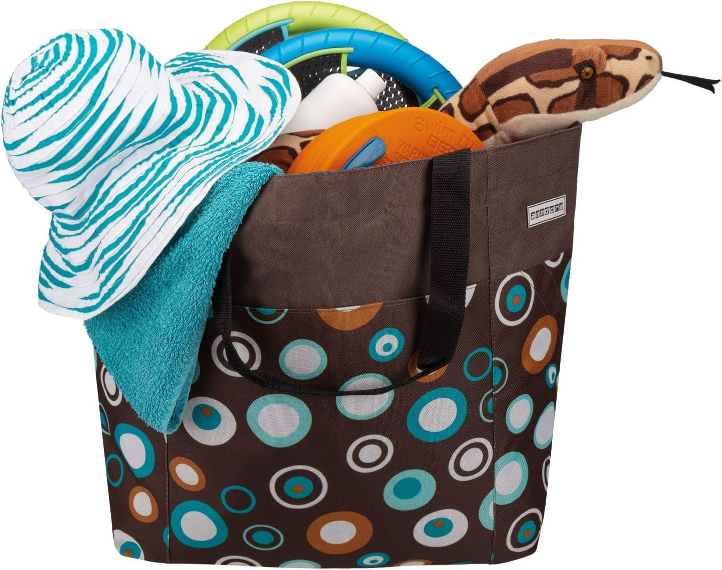 Strandtasche, Braun Hellblau