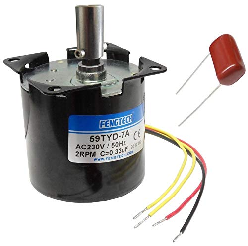 Synchron-Getriebemotor mit Grillspiess-Adapter, 4 U/min, mit Grillspiess-Adapter
