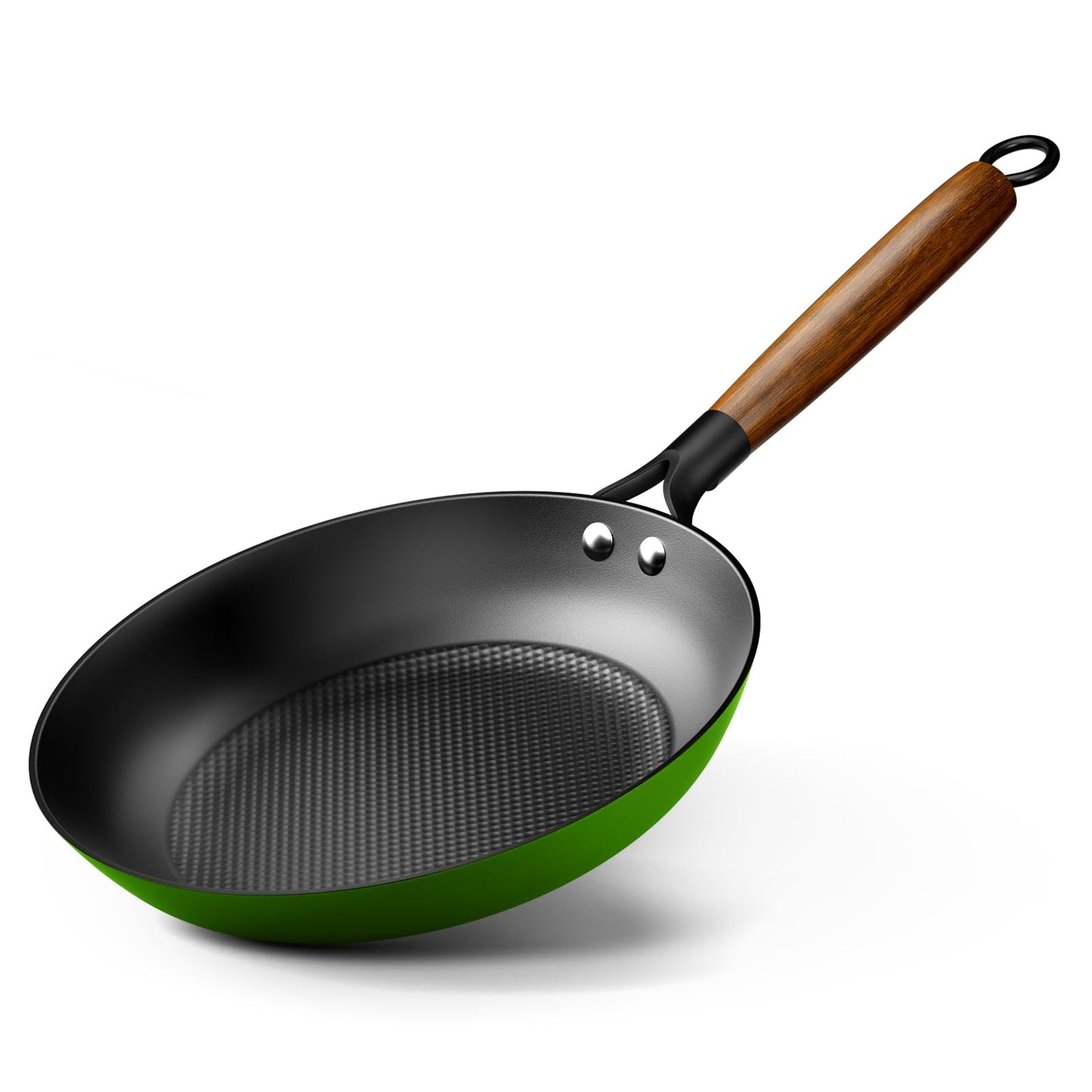 Gusseisenpfanne 20 cm vorgewürzt, Antihaft, Induktion geeignet, Grün 20 cm