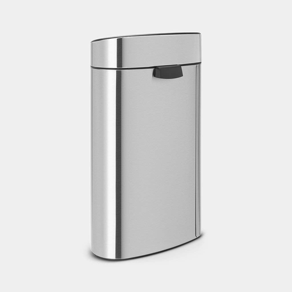 Touch Bin mit herausnehmbarem Einsatz, 40 Liter Matt Steel