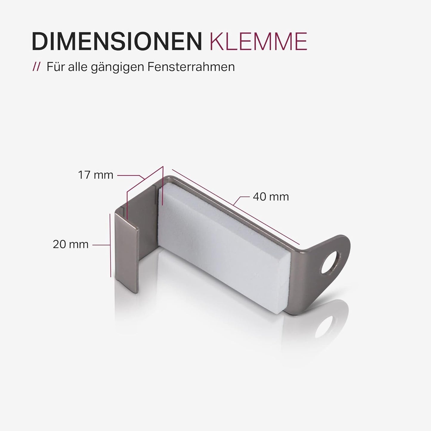 Spannvitrage Gardinenstange, Silber 40-60 cm