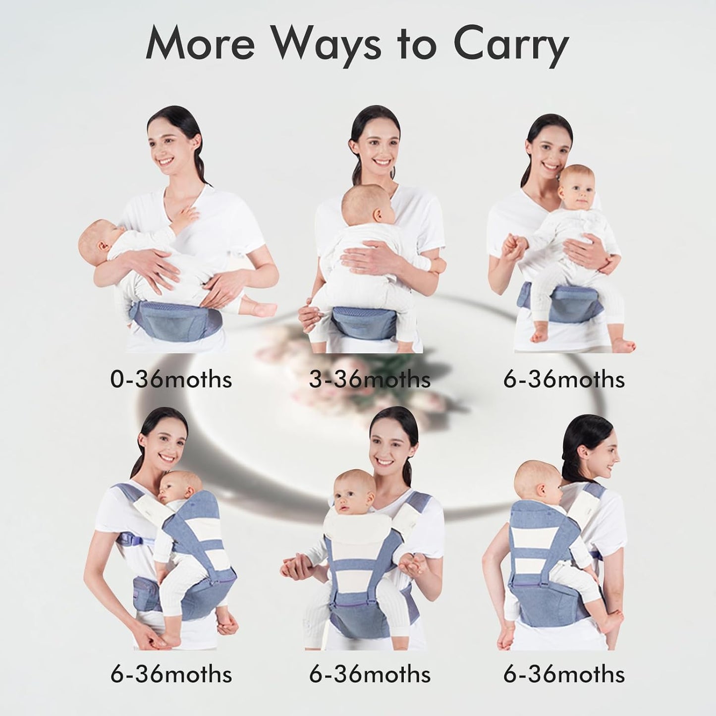 All-In-One Babytrage mit 3 Tragepositionen