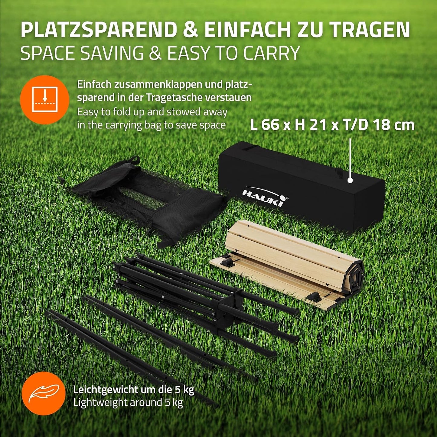 3-teiliges Campingmöbel-Set faltbar, mit Tragetasche, Campingtisch Beige 2x Campingstuhl Schwarz