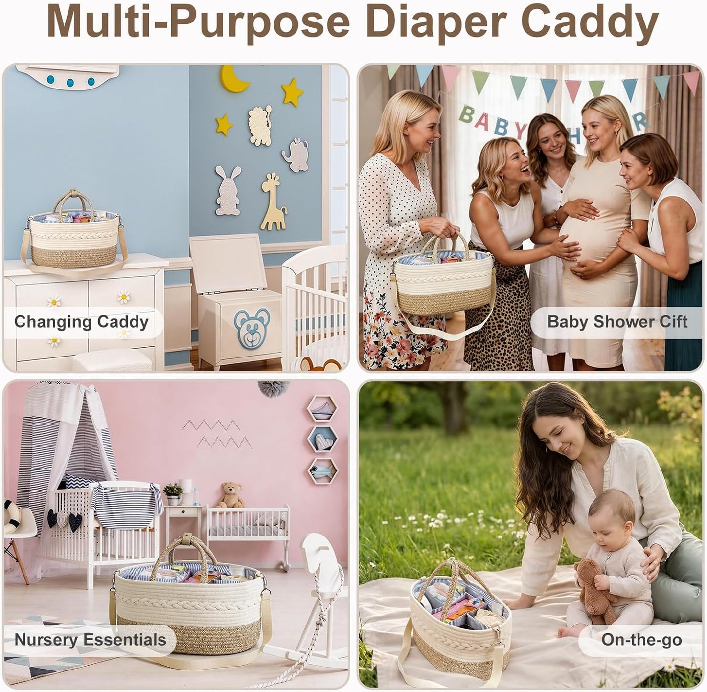Windel Caddy, Extra Large Beige