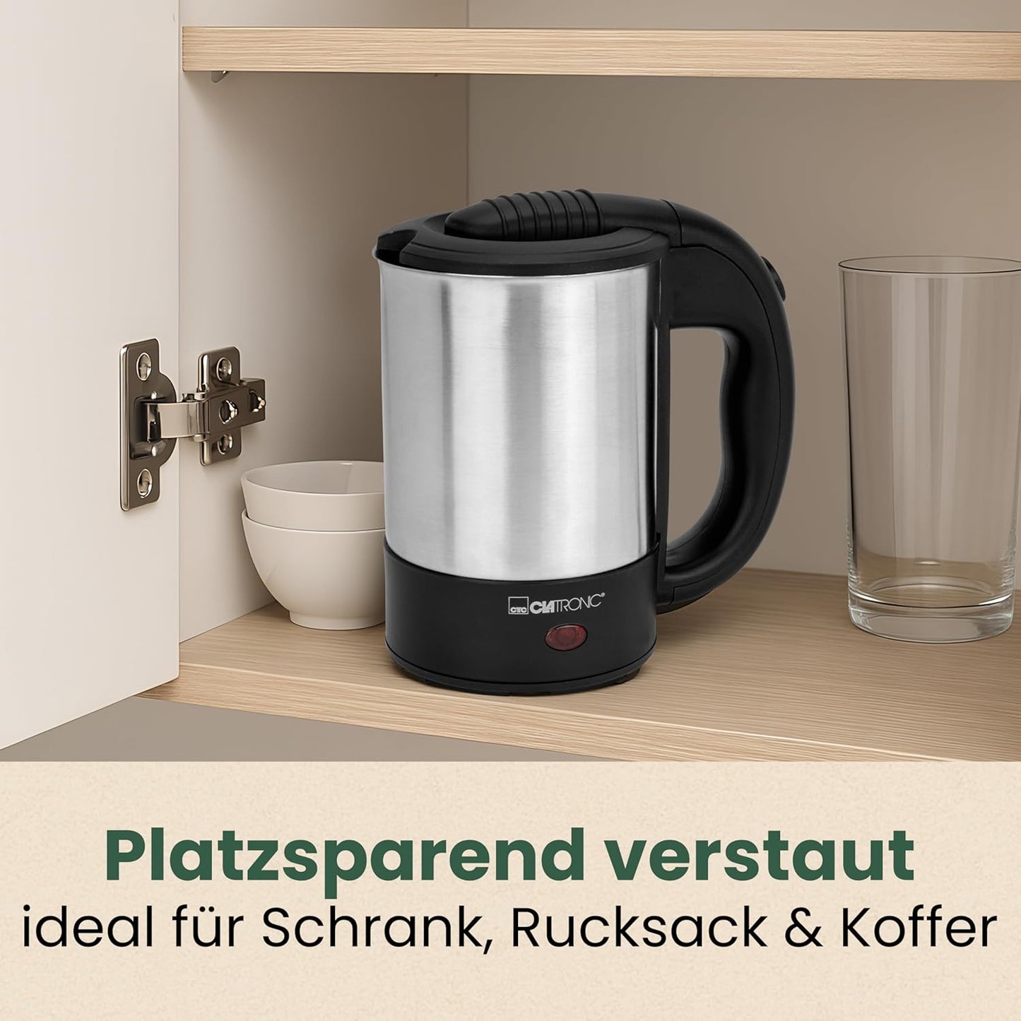 WKR 3624 - Reise-Wasserkocher 0,5L inkl. Zubehör, Reise-wasserkocher 0,5 Liter Inkl. Tasse