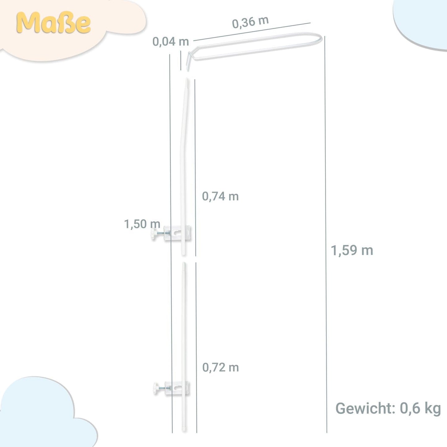 Montierbare Himmelstange, montiert