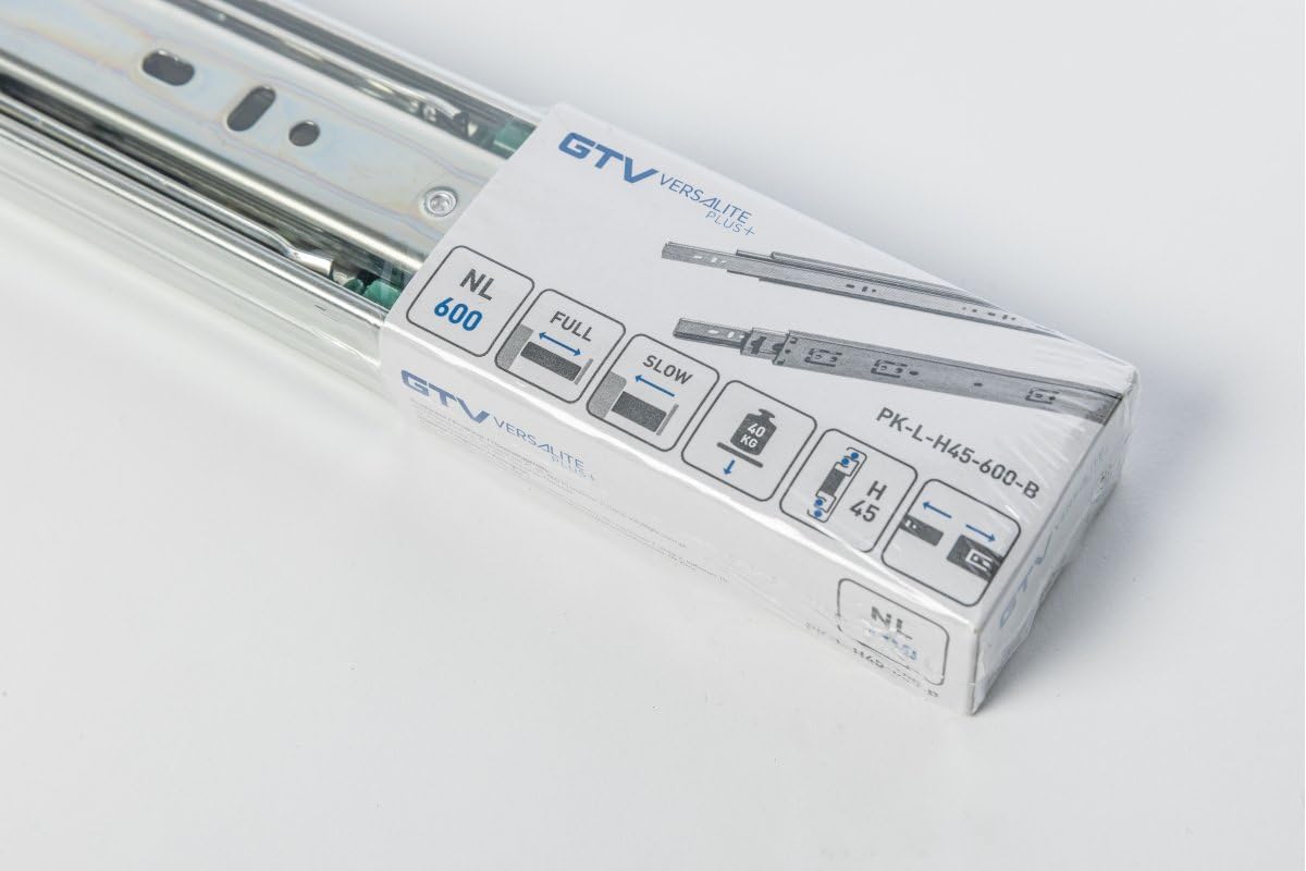 Schubladenschienen H45 Versalite Plus, 450 mm / 5 Set = 10 Stück
