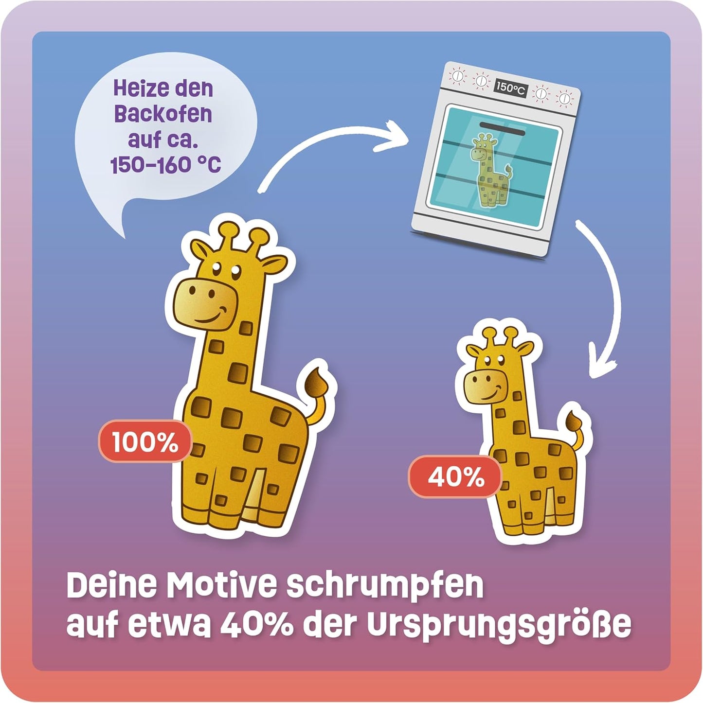 Schrumpffolien-Set zum Basteln, 40 Stück (1er Pack)
