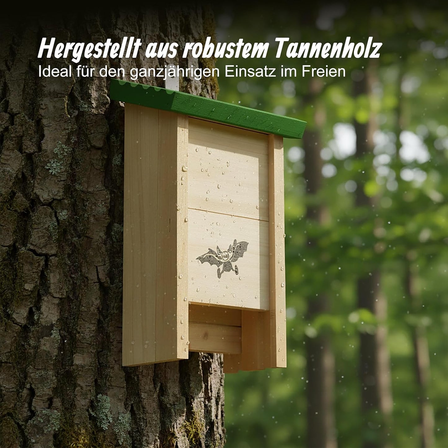 2er-Set Fledermauskasten, Grün