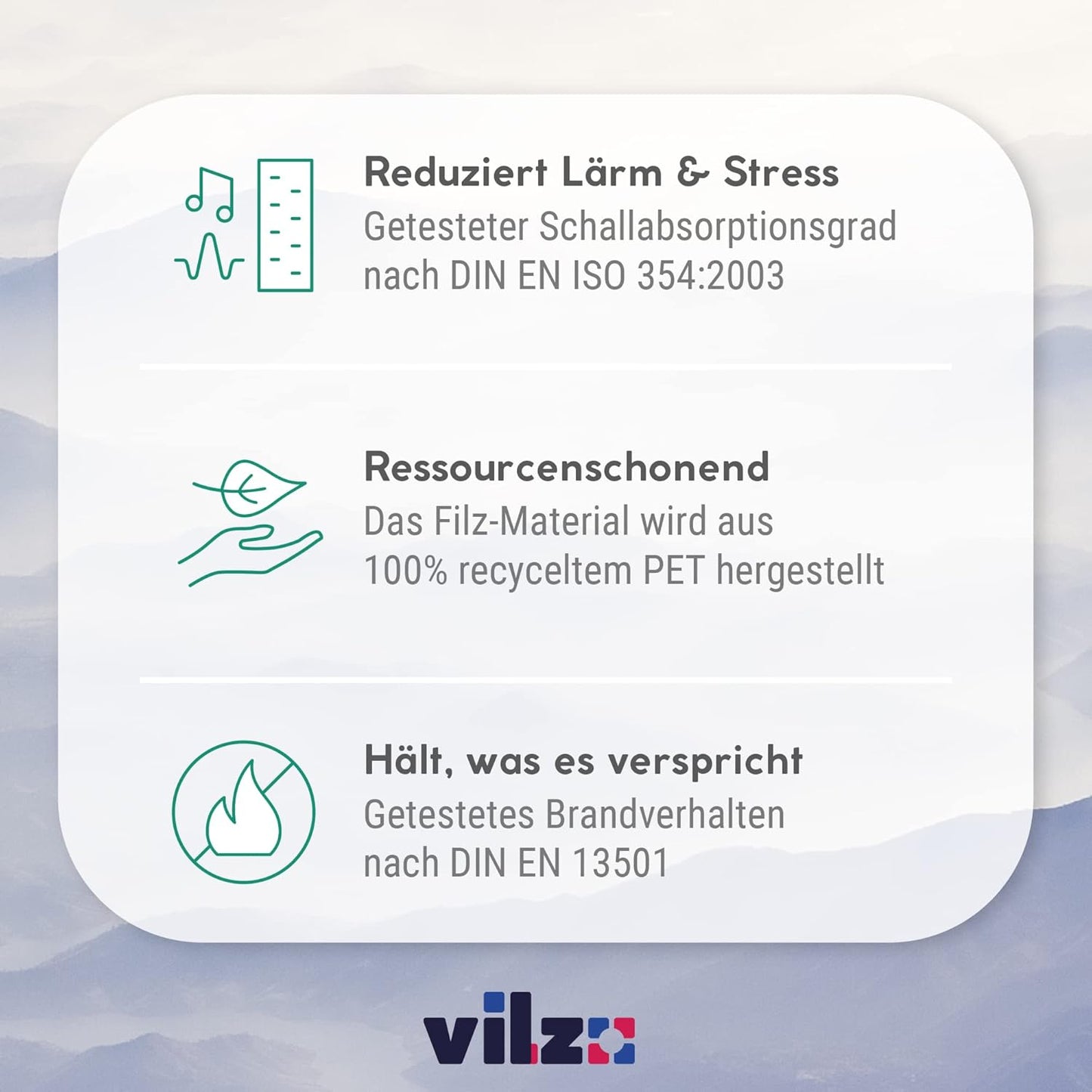 Schallabsorber Panel-Set, Felsgrau