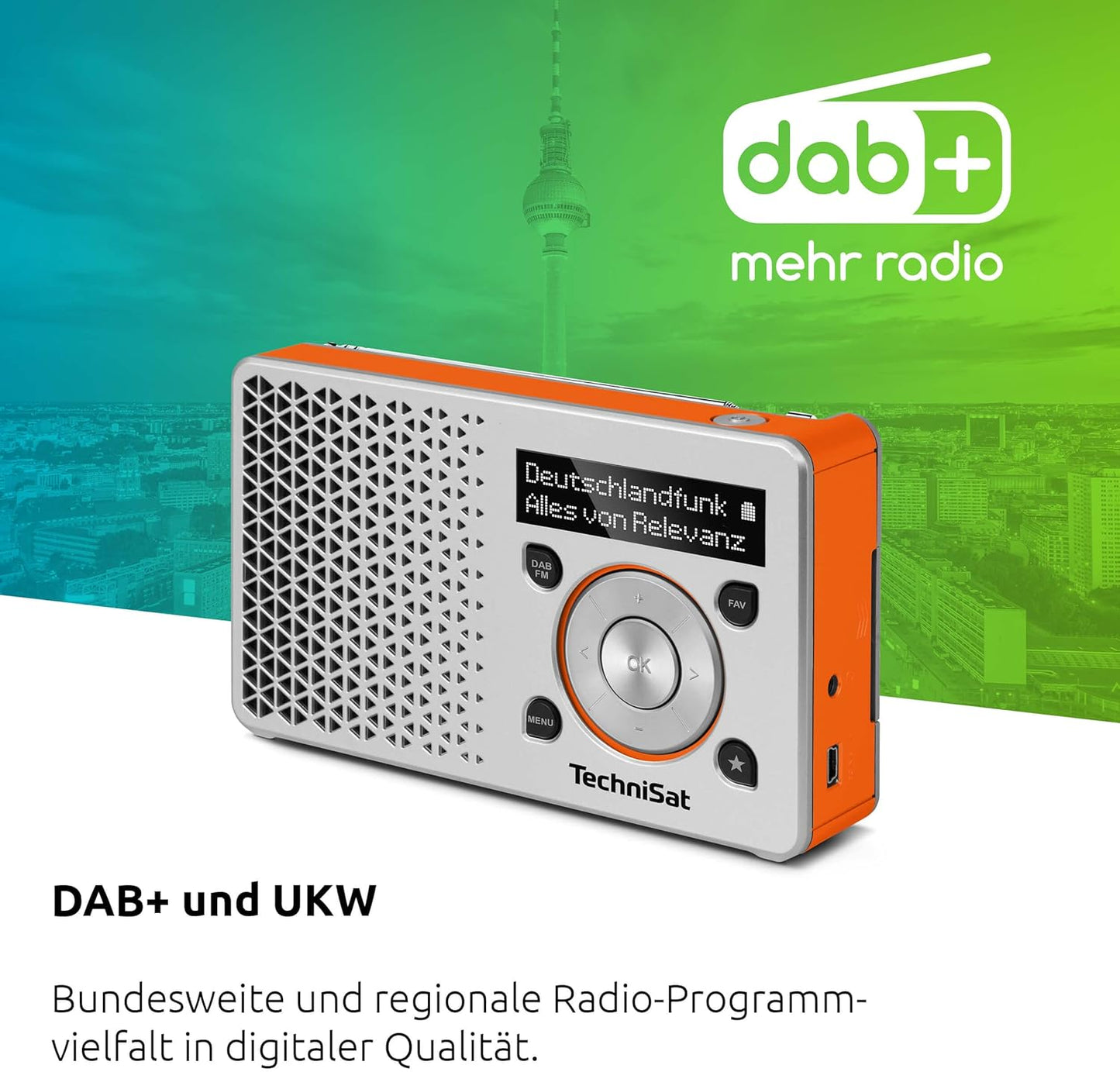DigitRadio 1, Silber/Orange|DIGITRADIO 1, Mono