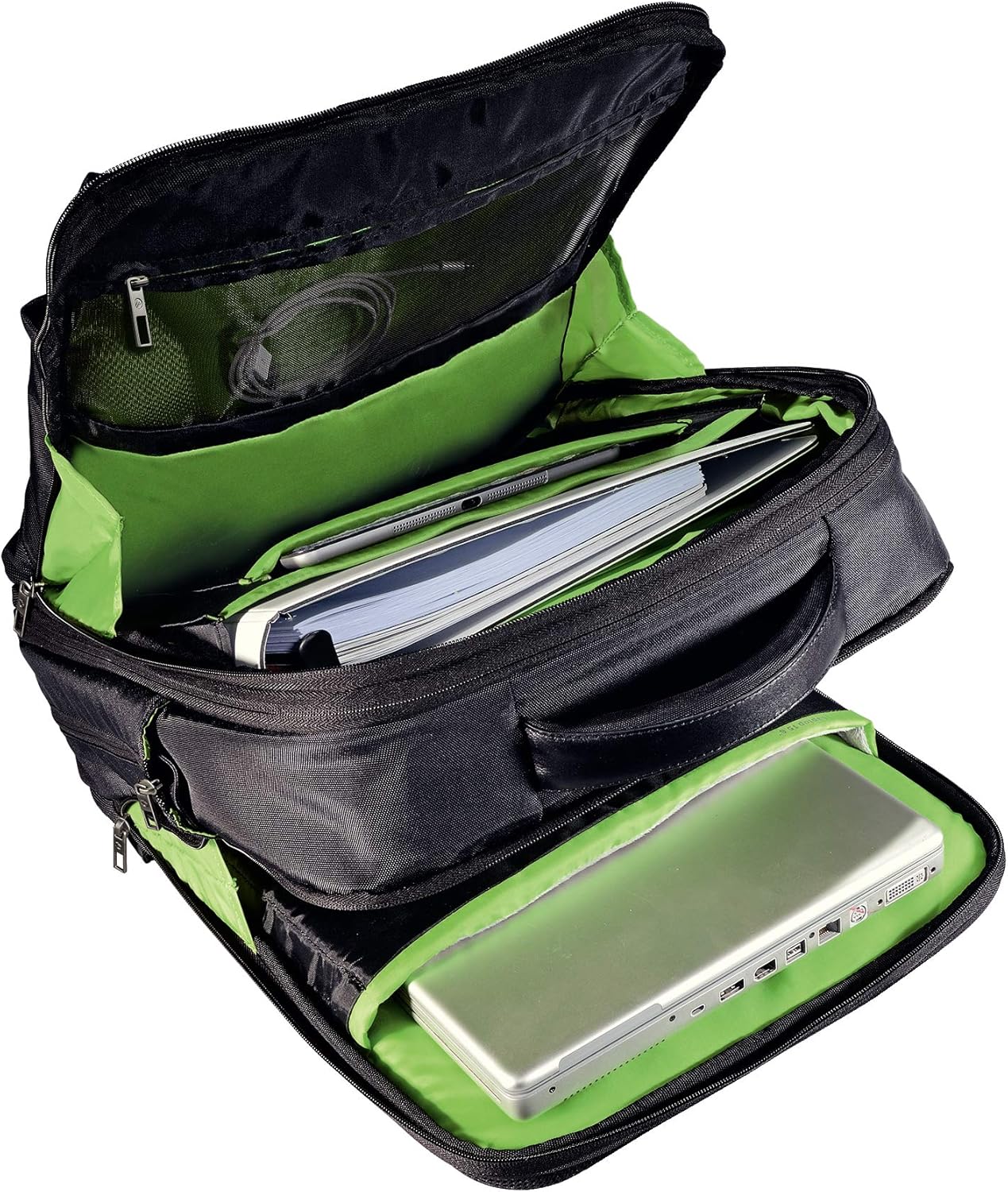 Erweiterbarer Complete Smart Traveller Business-Rucksack für Laptops bis 15,6 Zoll, Laptop 15,6 Zoll Rucksack Schwarz