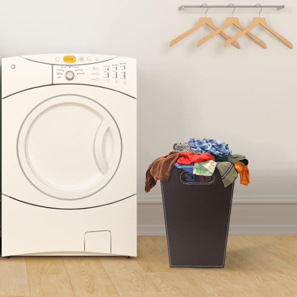 Leder-Papierkorb, Platz-Braun