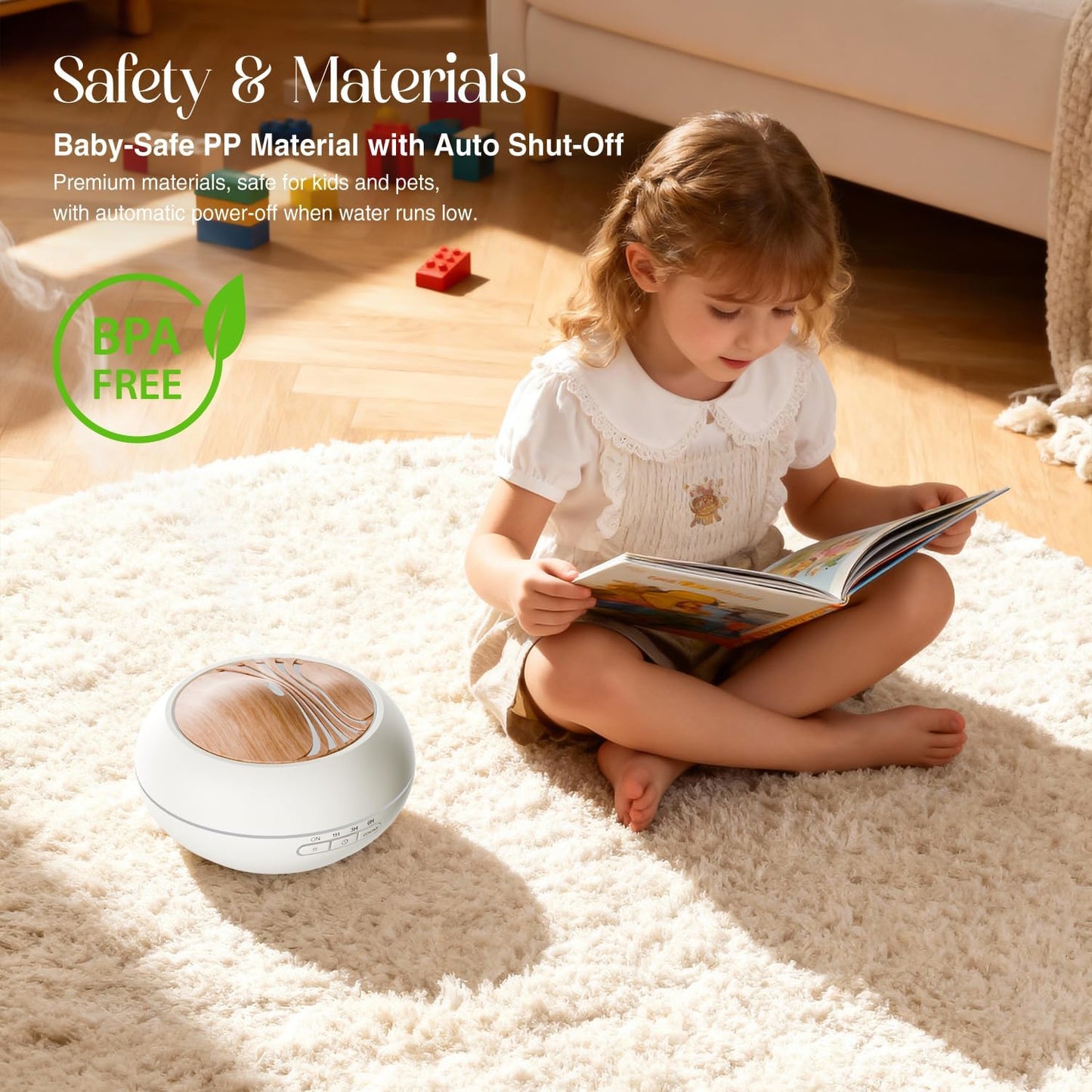 Aroma Diffuser mit RGB Nachtlicht, Weiß 400ML