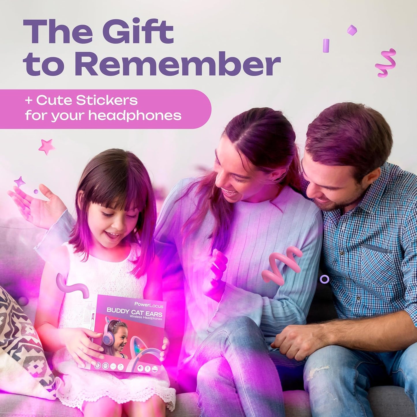 Bobo Bluetooth-Kopfhörer für Kinder, Rosa
