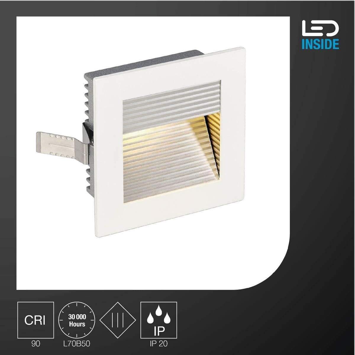 LED-Einbauleuchte, Weiss 3000 Kelvin