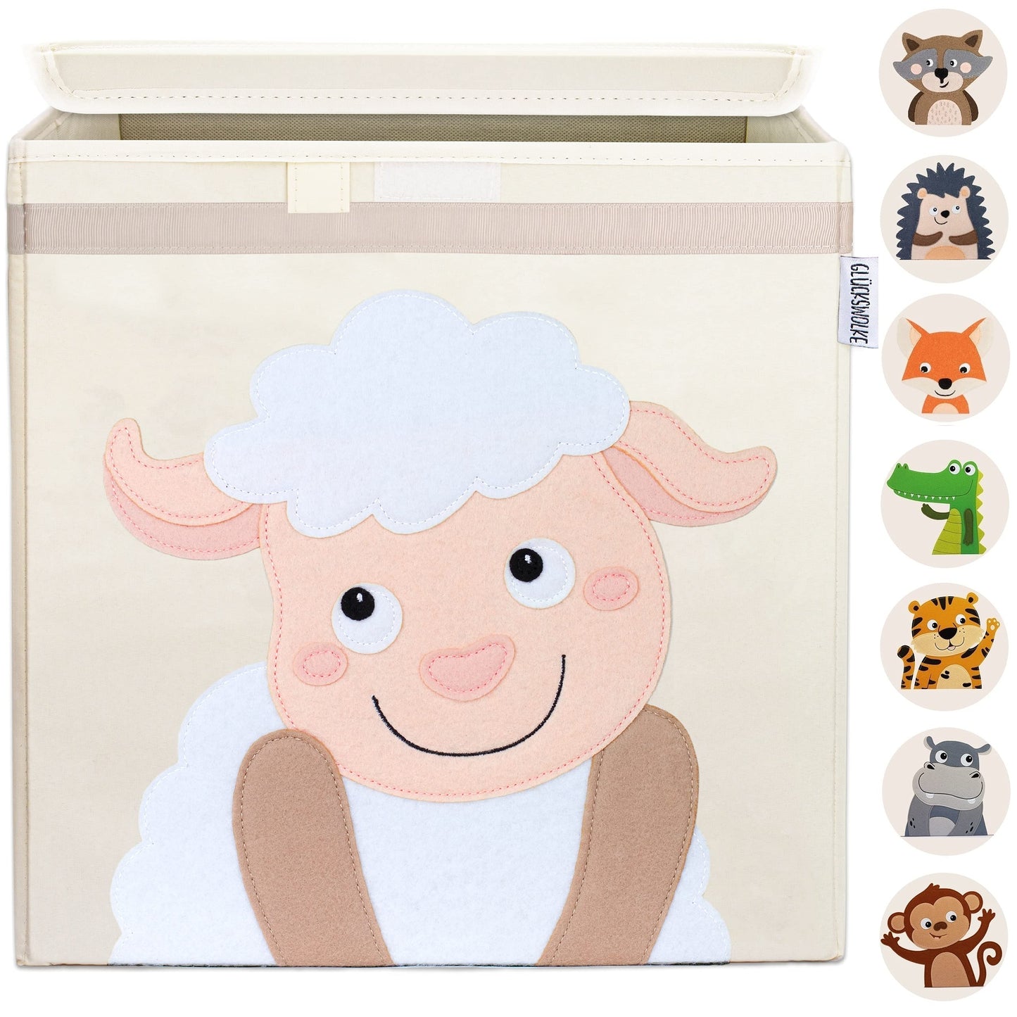Aufbewahrungsboxen für Kinderzimmer (33x33x33), Kuni Kuschelschaf