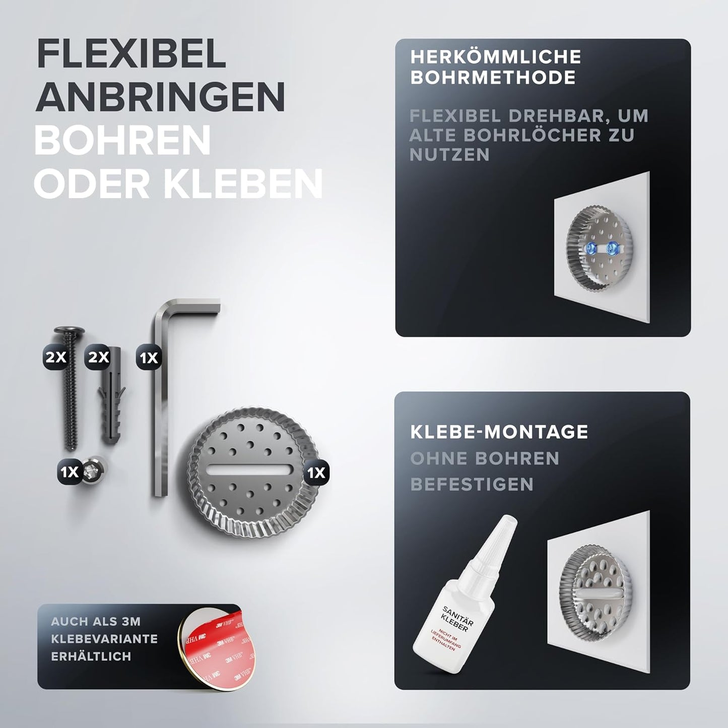 Toilettenpapierhalter für 2 Rollen, Gold Zum Bohren
