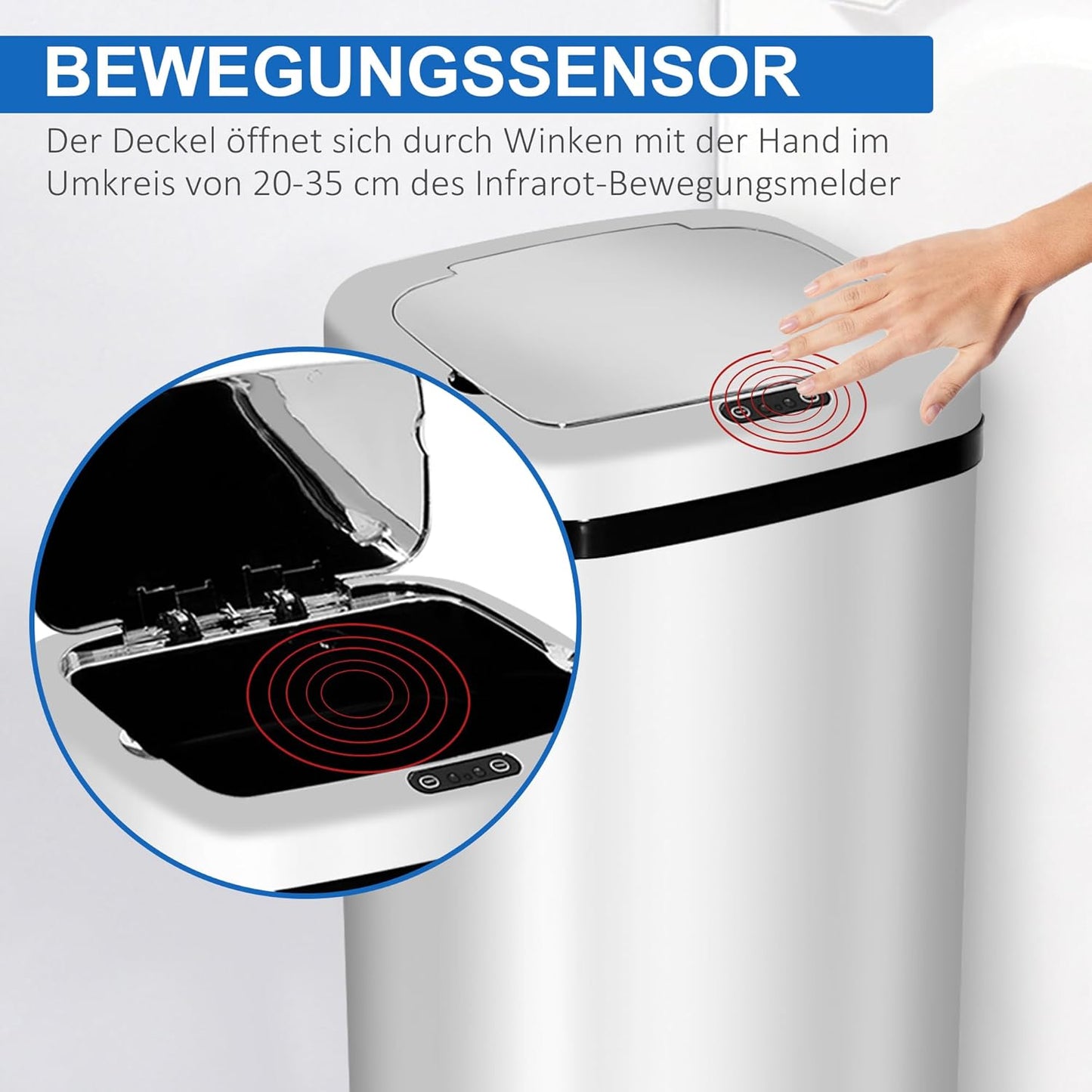 Mülleimer mit Sensor (50L), 50L