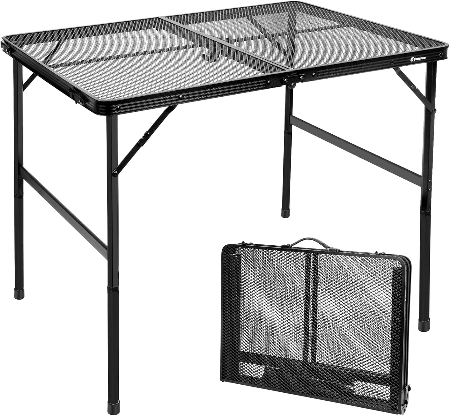 Klappbarer Gartentisch, Schwarz-mittelgross / 90 x 60 cm