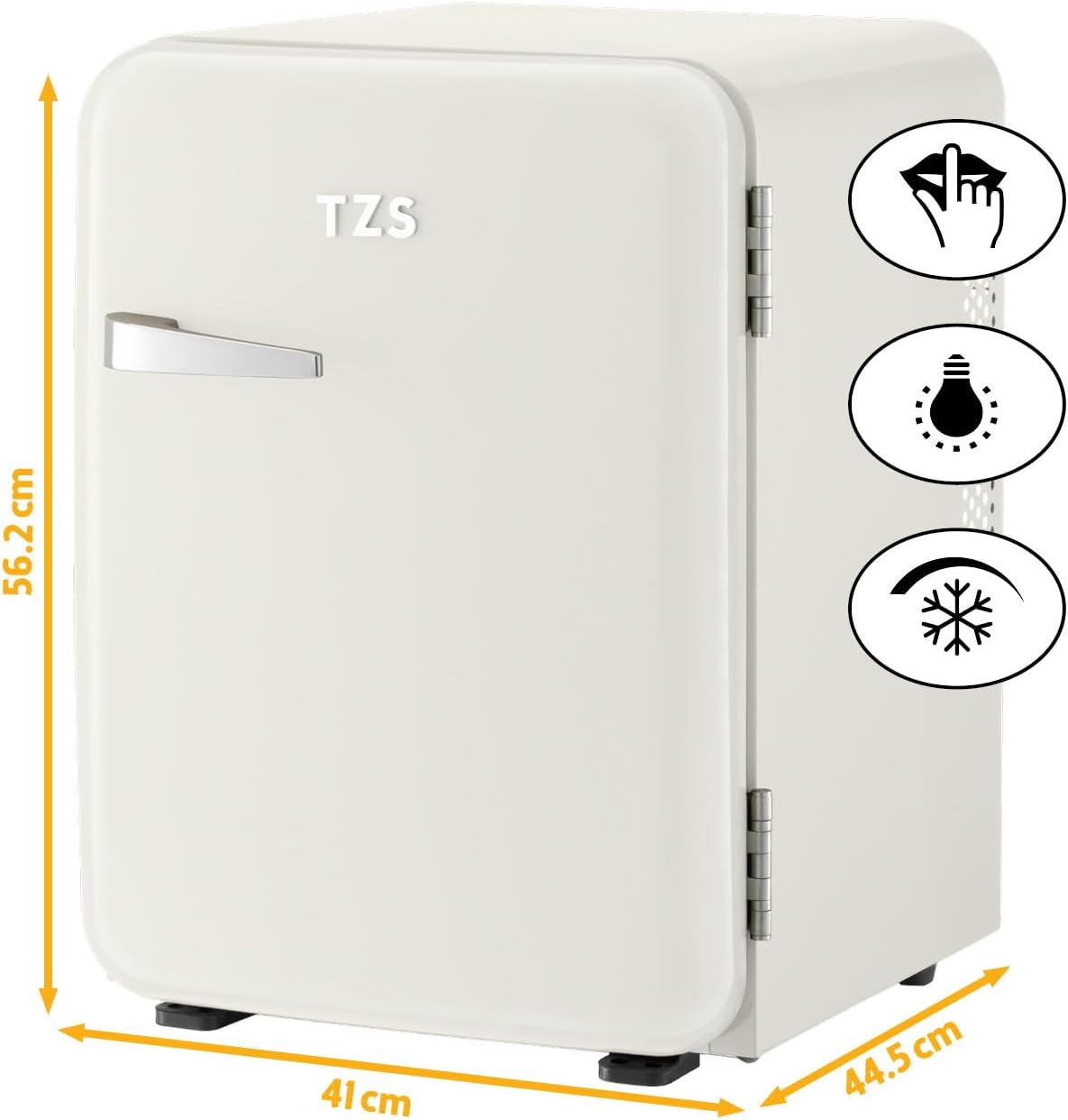 Retro Mini-Kühlschrank, 40 Liter Creme
