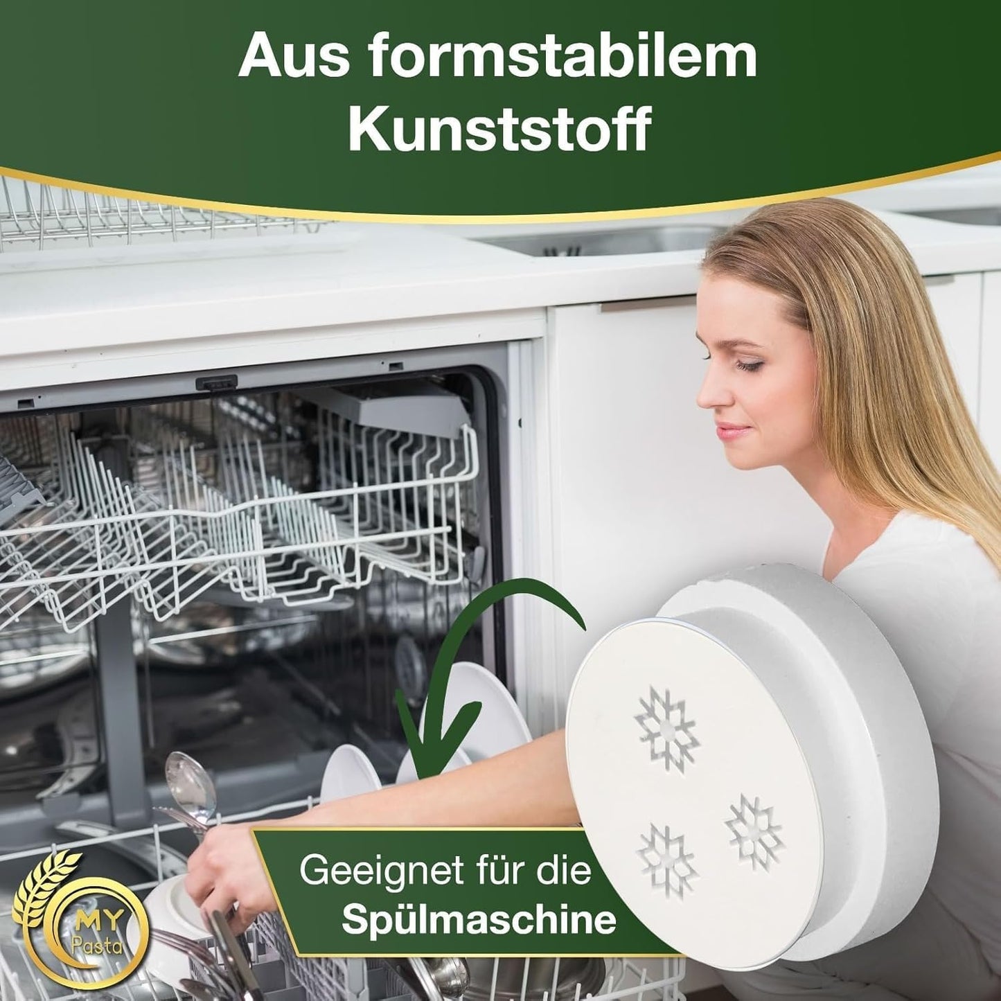 Sternenförmige Pasta-Matrize für Philips Pasta Maker Avance & 7000er Serie, Silber / Schwarz