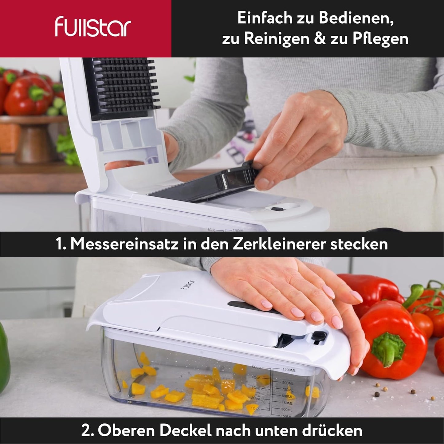 9-in-1 Gemüseschneider, 9-in-1 Weiss