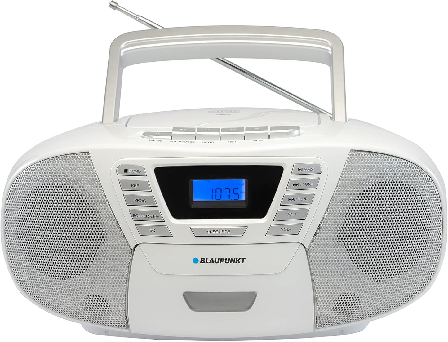Tragbarer CD-Player mit Bluetooth, Weiß
