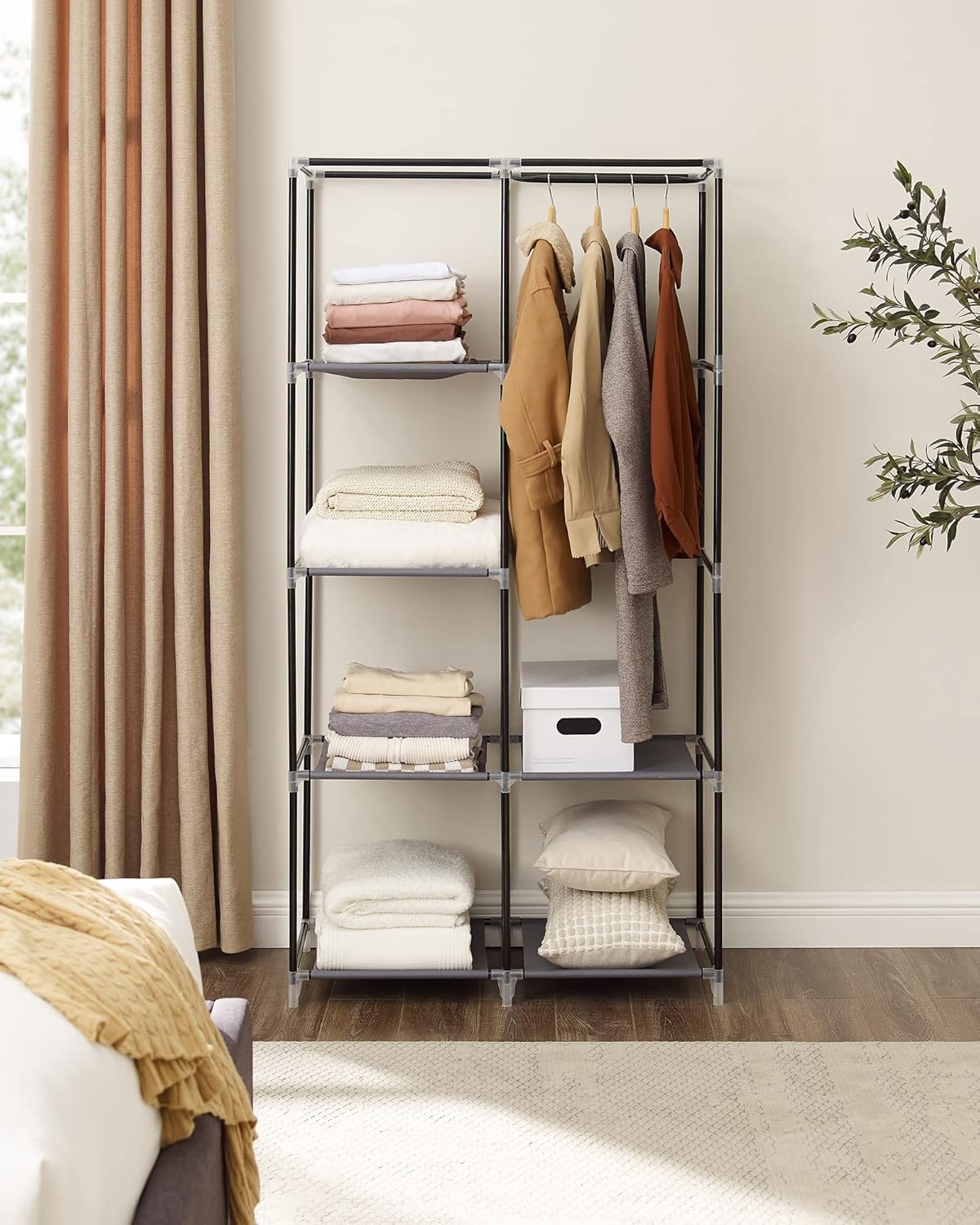 Wardrobe, 88 x 45 x 168 cm Grau