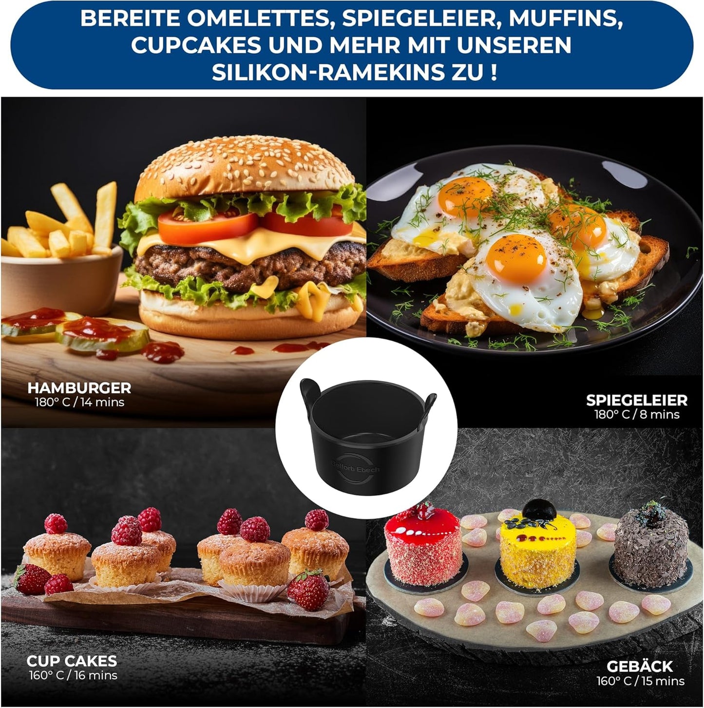 Airfryer Silikonform-Set, 9,5l Af400eu Zubehör