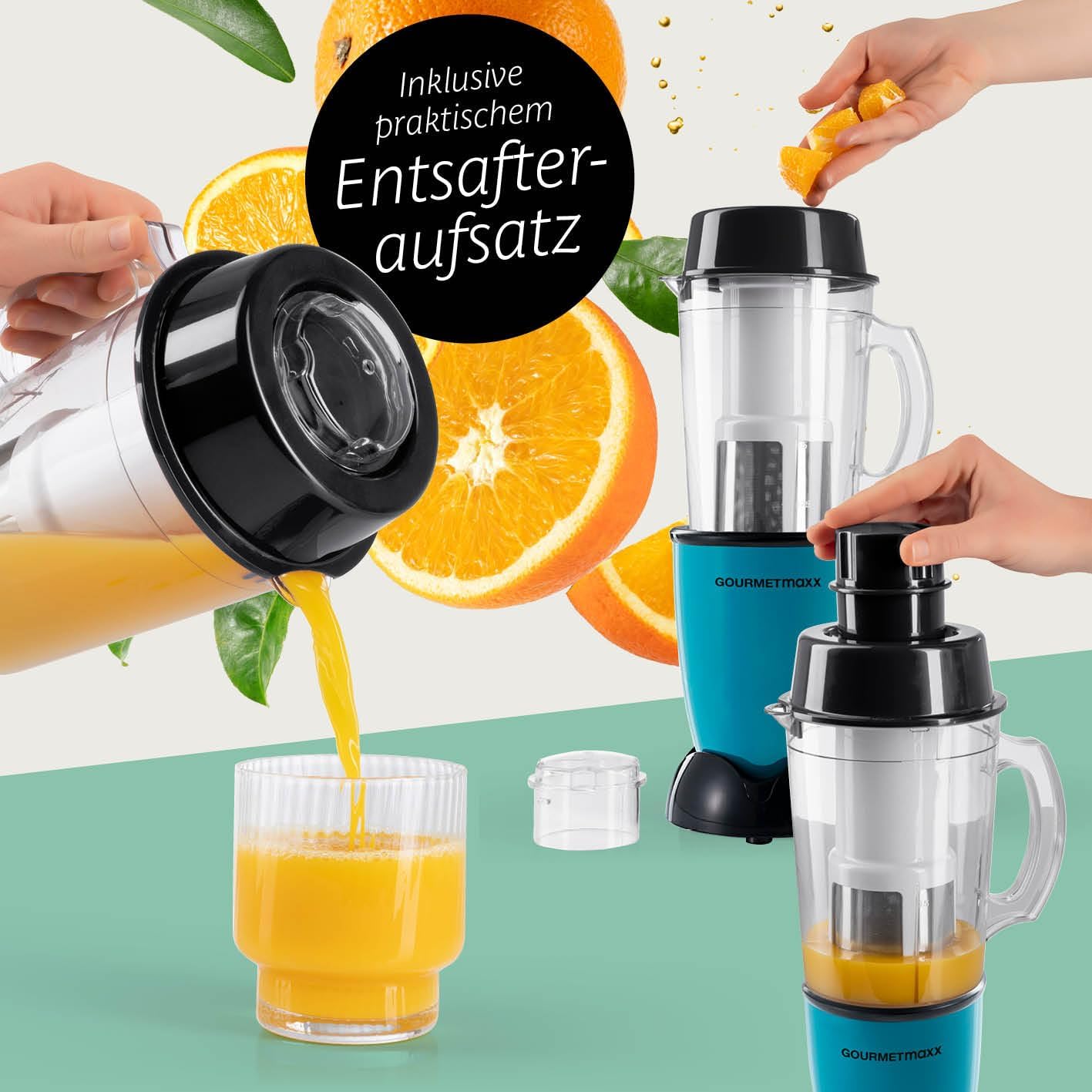 Mr. Magic Power Pro Mixer mit Zubehörset, Mr. Magic Power + | 400W | XL-Set Grün | Schwarz