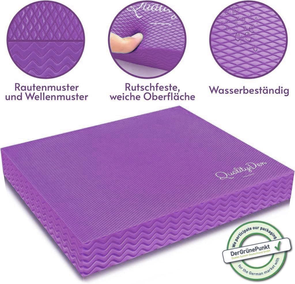 Balance Pad für Stabilität und Koordination, 44x34x5 cm Lila