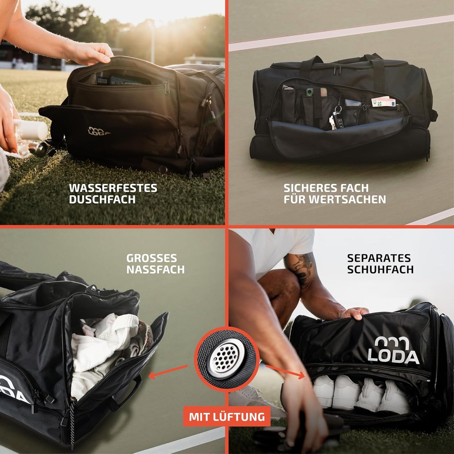 Sporttasche mit Rucksackfunktion, 68L, 68L