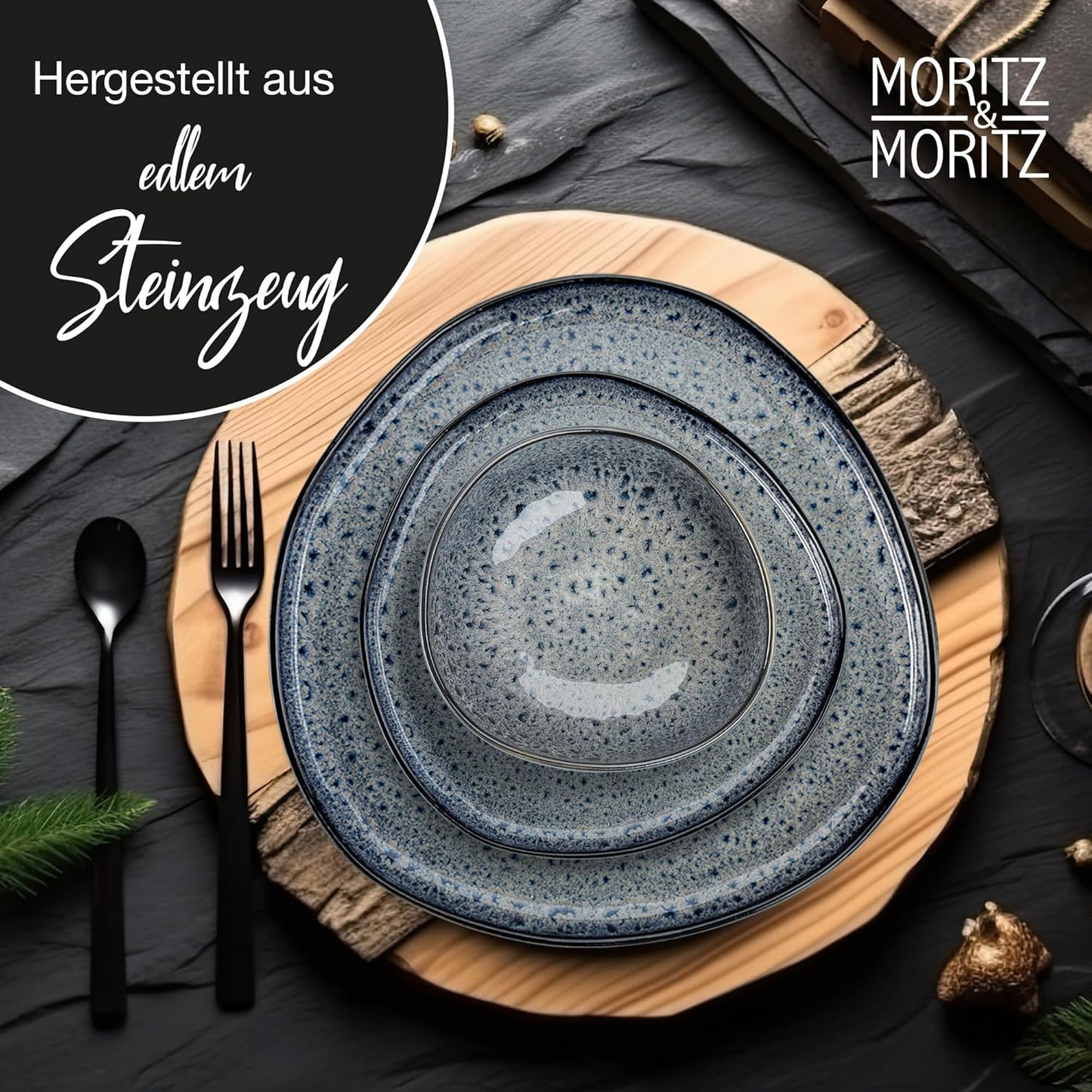 6-teiligs Müslischalen-Set, Grau Schalen (6x)