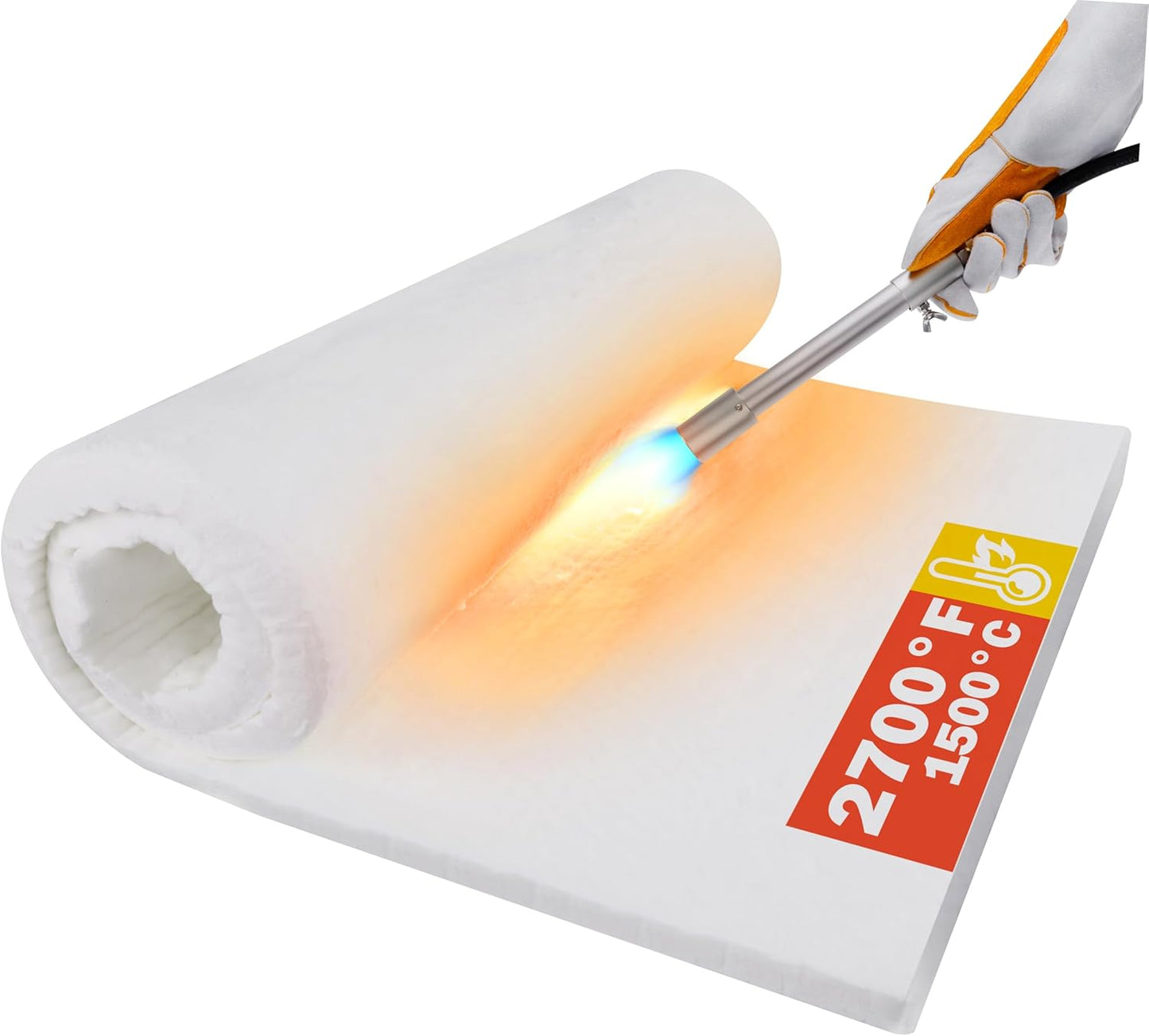 Feuerfeste Keramikfaser-Isolierdecke (61 x 40 x 2,54 cm), 61 X 40 X 2.54 cm