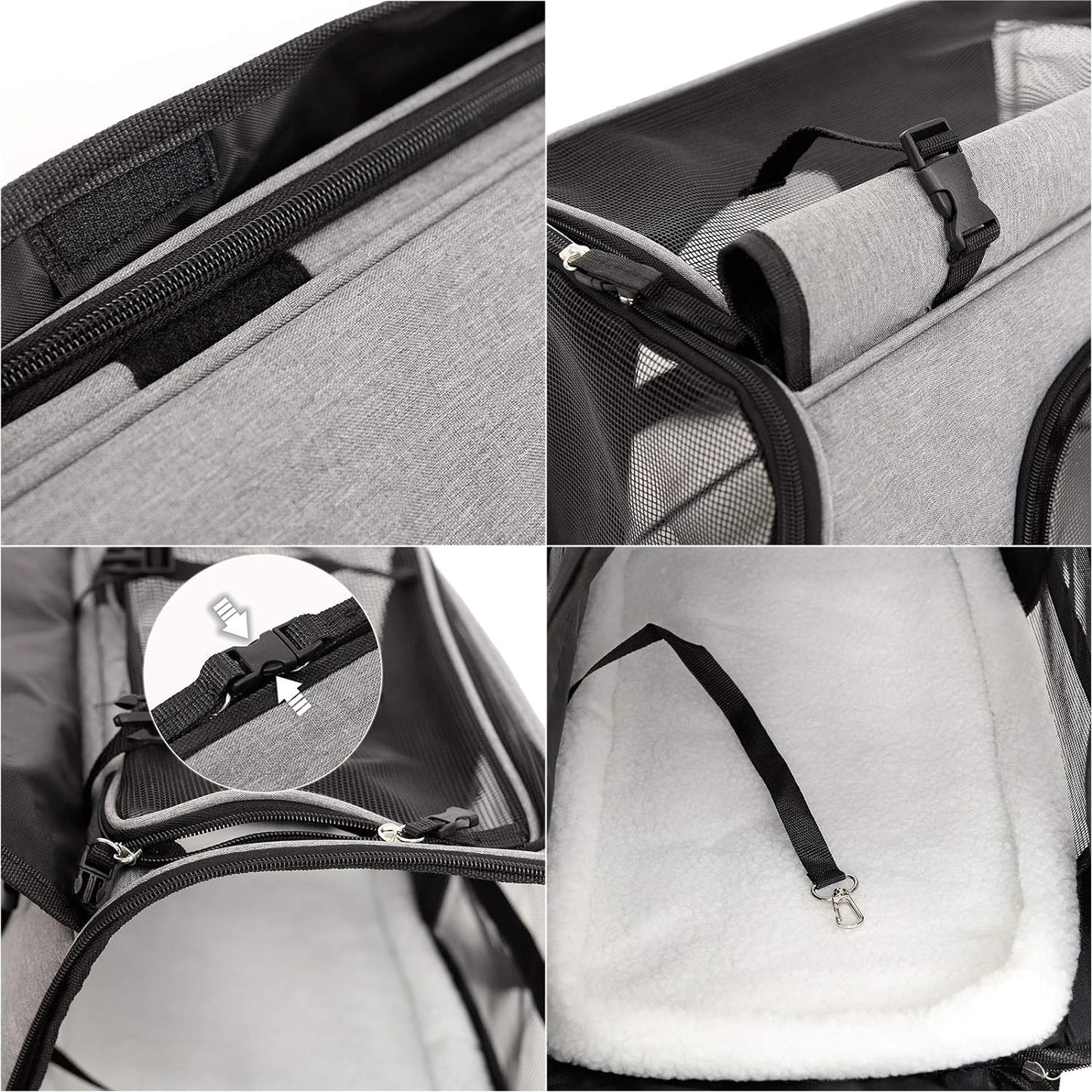 Hundetasche, Grau