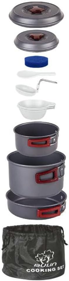 Camping Kochgeschirr Set, 3 Personen ohne Wasserkessel