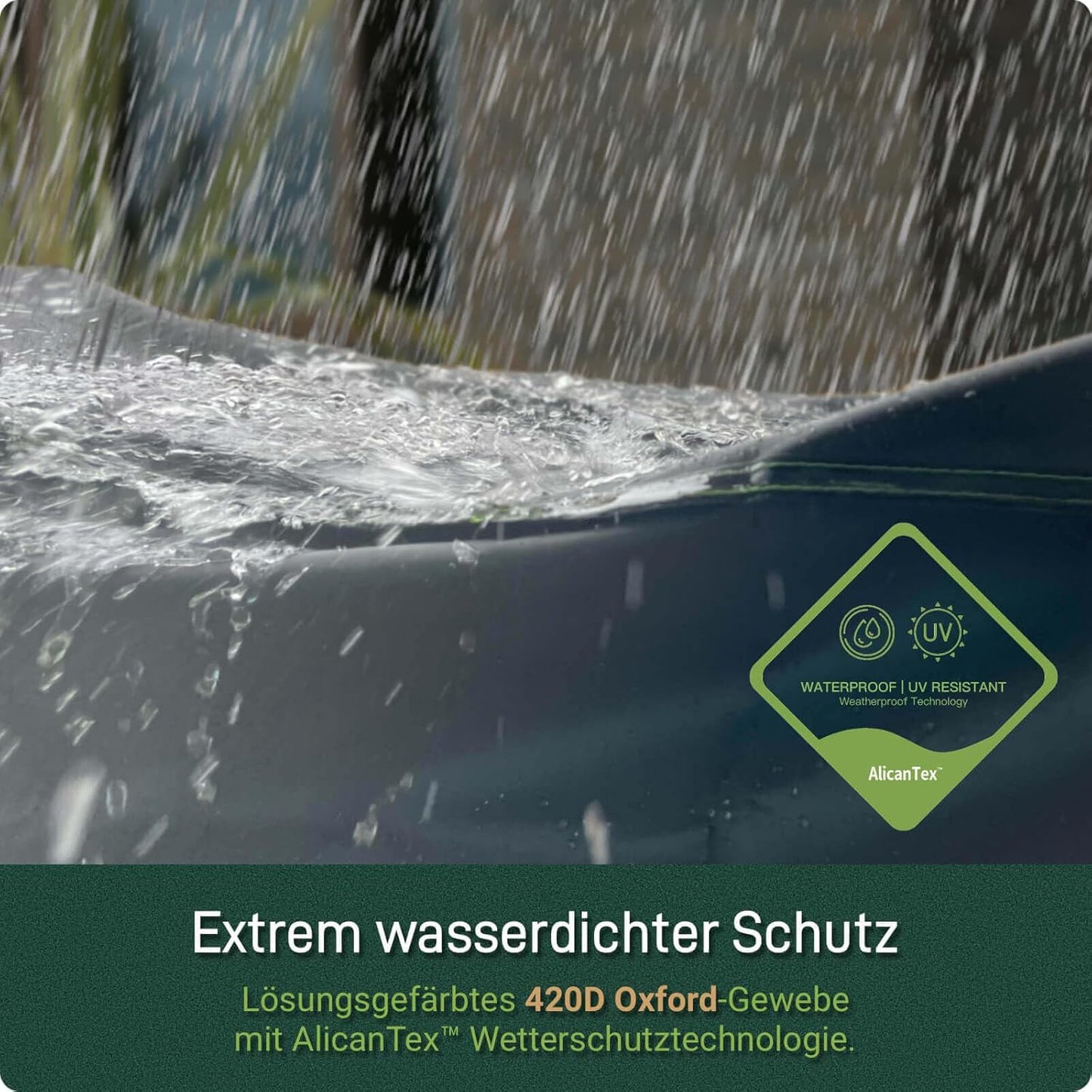 Wetterfeste Abdeckplane für Hollywoodschaukel, 210X125X170cm