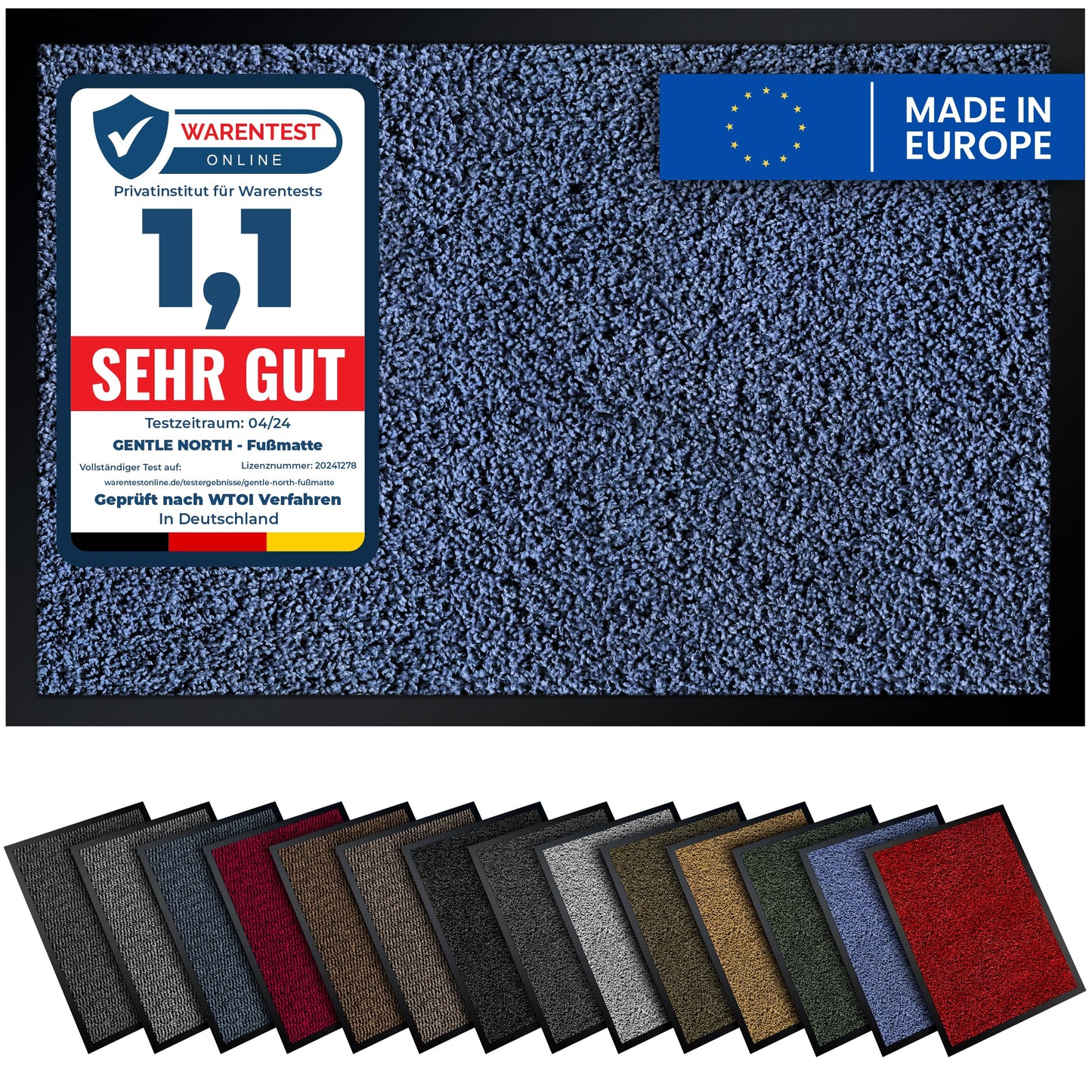 Schmutzfangmatte, 60x80 Blau