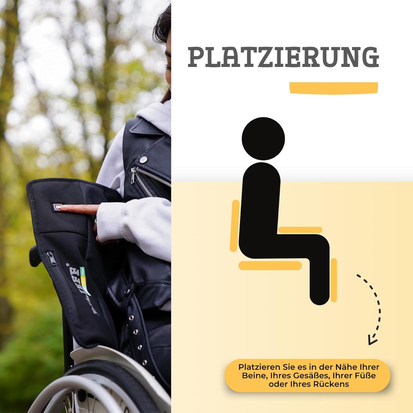 Elektrische Heizmatte mit Powerbank